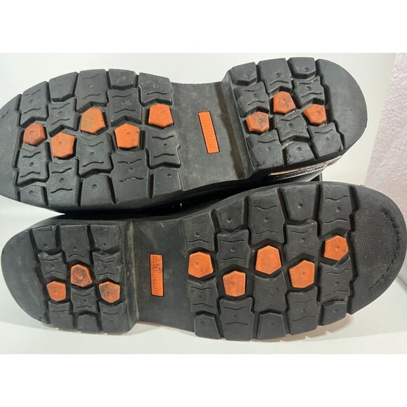 Harley-Davidson Men's Black Leather Boots with Silver Accents - Picture 7 of 10